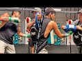 RYAN GARCIA THROWING RIB BREAKING BODY SHOTS WITH SPEED DURING WORKOUT!