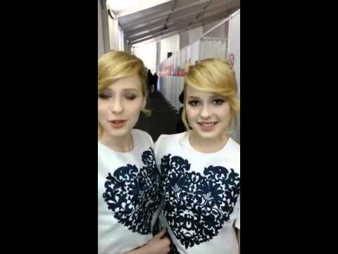 The sisters Tolmachevy greet fans of Eurovision