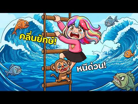 พี่ลิงพาไป! หนีตายสึนามิคลื่นยักษ์ | Roblox : Tsunami ESCAPE 🌊