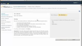 How to Delete a SharePoint 2010 Site Collection - SharePoint 2010 Tutorials