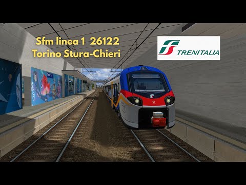 Open Rails Sfm Linea 1 26122 da Torino Stura a Chieri sull'ETR 104 Pop #trenitalia #openrails #pop