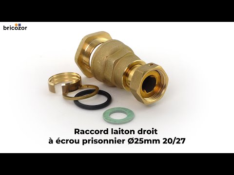 Raccord laiton droit à écrou prisonnier SFERACO