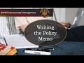 How To Write The Policy Memo