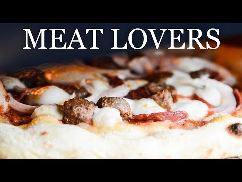[No Music] Ultimate Meat Lovers Pizza Recipe (Best Ingredients Combination) | Roccbox Pizza Oven