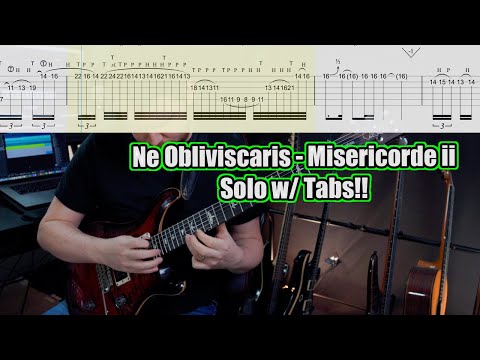 Ne Obliviscaris - Misericorde ii - Solo Cover w/ Onscreen Tabs!