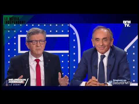 Débat Mélenchon / Zemmour le résumé en quatre minutes. #lemediaindependant #bfmtv