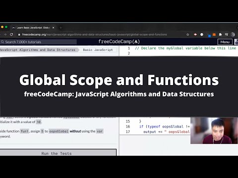Global Scope And Functions Basic Javascript Freecodecamp Tutorial