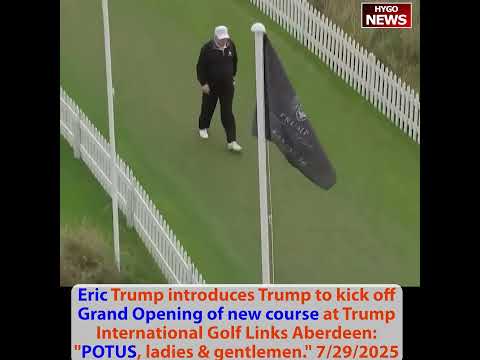 Trump: media terrific, I didn't use word 'Fake News' one time! Eric Trump introduces Trump Opening