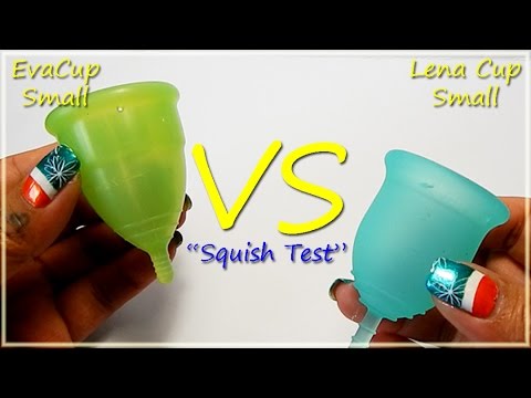 EvaCup vs Lena Cup SMALL "Squish Test" - Menstrual Cups