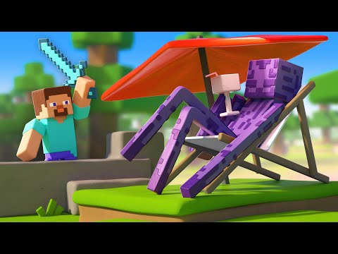 Endermans Day Off | Enderman Story | Clay Minecraft