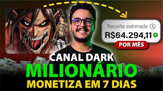 Modelei um Canal Dark Milionário que monetiza no Youtube - Passo a passo completo