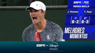 JOÃO FONSECA DÁ SHOW CONTRA TOMMY PAUL E AVANÇA PARA AS OITAVAS EM INDIAN WELLS