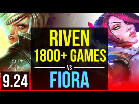 RIVEN vs FIORA (TOP) | 1.9M mastery points, 1800+ games, Legendary | EUW Challenger | v9.24