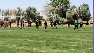 Pass back leads to long goal