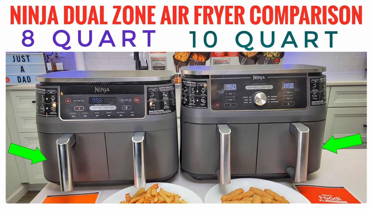 Ninja 10 Quart vs 8 Quart Dual Zone Air Fryer  Comparison  DZ201 vs DZ401
