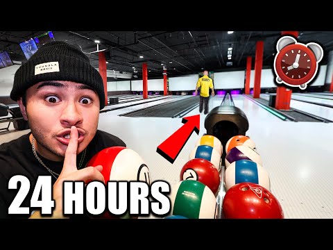 24 HOUR OVERNIGHT UNDERGROUND BOWLING ALLEY CHALLENGE!