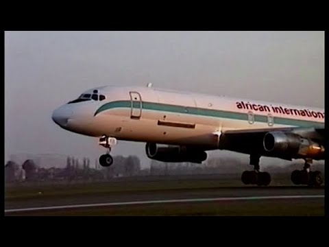 classic Douglas DC-8 and Boeing 707  Ostend, twilight years