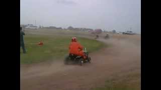 preview picture of video 'Taber,, AB Lawnmower Races 2012 Stock Class'