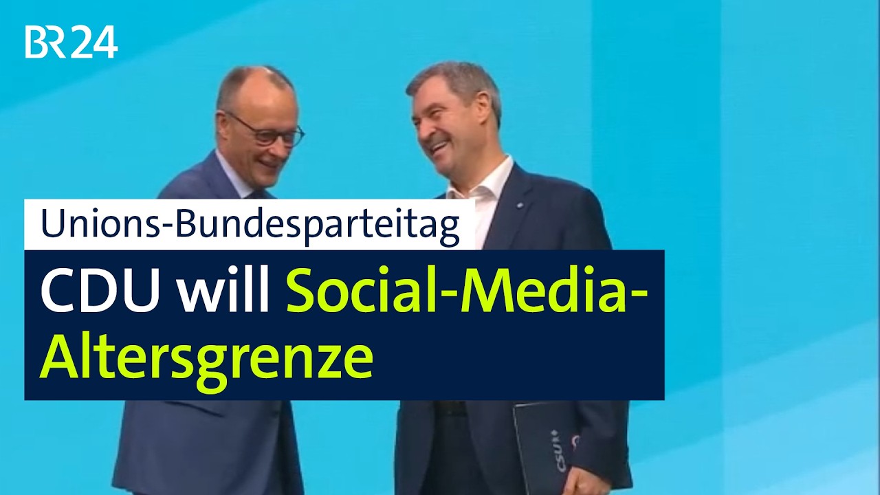Bundesparteitag der Union: CDU will Social-Media-Altersgrenze | BR24
