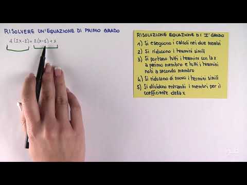 Solving a first degree equation