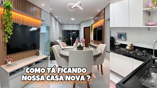 COMO TÁ FICANDO NOSSA CASA NOVA?  - PORQUE SUMI? + DECOREI QUASE TUDO 💖🏚️