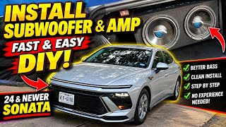 HOW TO INSTALL AMP & SUBS IN 2024 OR NEWER HYUNDAI ELANTRA SONATA FAST & EASY DIY WITH NO EXPERIENCE