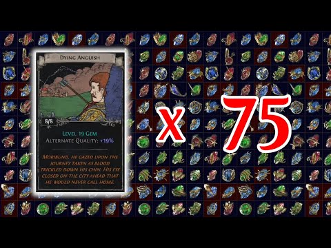 PATH OF EXILE 3.15 - 75 SETS OF DYING ANGUISH - IT'S RAINING ALT QUALITY!!