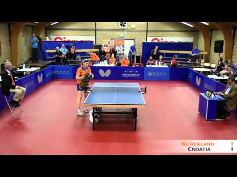 Tafeltennis dames Nederland  - Croatia