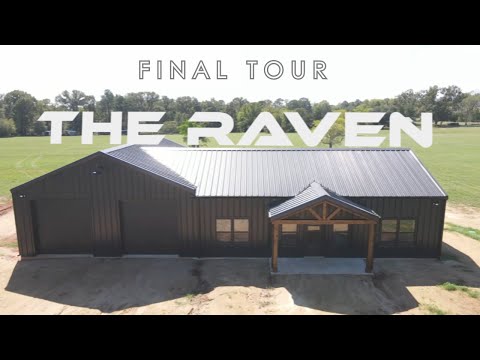 Unveiling The Raven: 1280 sq ft Barndominium & 1180 sq ft Workshop Full Tour