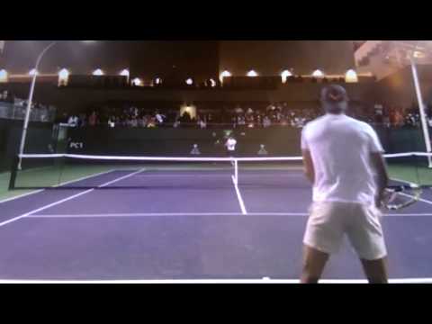 Nadal Intense Training Indian Wells 2019- Court Level View