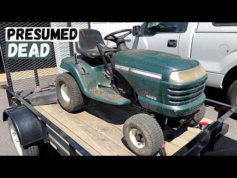 Lawn Tractor Left For Dead After Rock Strike - Engine Smoking and Bad Noises