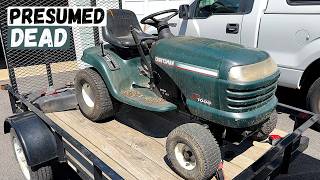 Lawn Tractor Left For Dead After Rock Strike - Engine Smoking and Bad Noises
