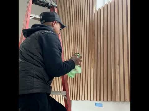 DIY-ing a Wood-Slat Accent Wall #shorts