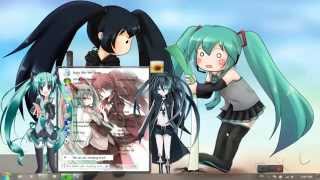 preview picture of video 'theme anime windows 7: Black-Rock and Hatsune Miku'