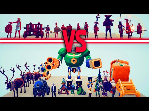 MEGA ANCIENT TEAM vs MEGA HOLIDAY TEAM | TABS - Totally Accurate Battle Simulator