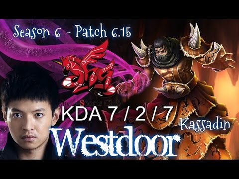 AHQ Westdoor KASSADIN vs TWISTED FATE MID - Patch 6.15 KR Ranked | League of Legends