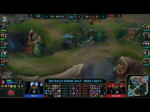 Shen's damage in teamfight - G2 vs ROC Game 2 EU LCS Spring 2017 w1d2