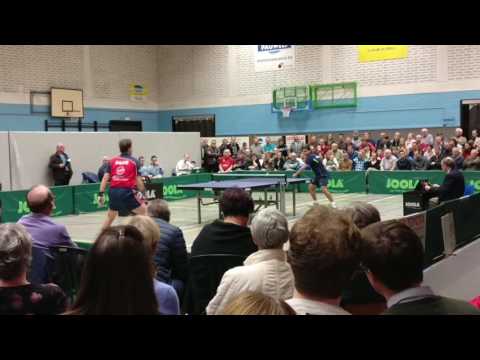 Nice rally between Florian Van Acker & Jean-Michel Saive (Gullegem 26/12/2016)