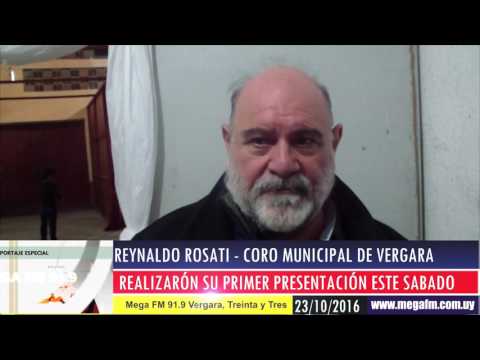 Mega FM 91.9 entrevista a Reynaldo Rosati coro Municipal de Vergara 22/10/16