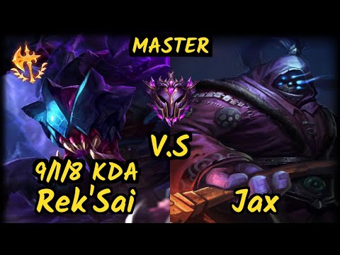 BMR.A Seb (REK'SAI) vs JAX - 9/1/8 KDA JUNGLE GAMEPLAY - OC Ranked MASTER