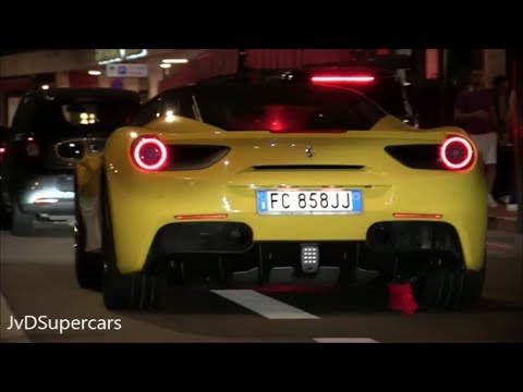 Ferrari 488 GTB in Monaco - Loud Accelerations & Lovely Sounds!