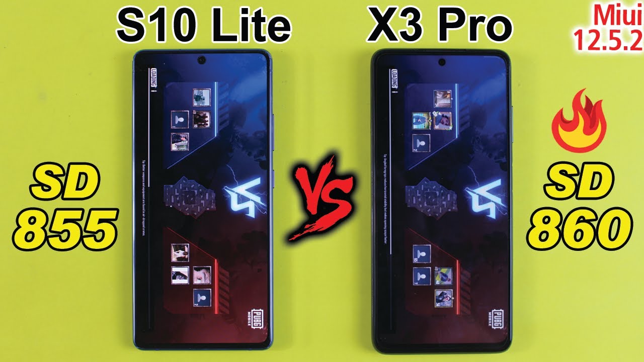 Samsung Galaxy S10 Lite vs Poco X3 Pro PUBG MOBILE TEST - Snapdragon 855😡 vs 860😈 PUBG TEST🔥