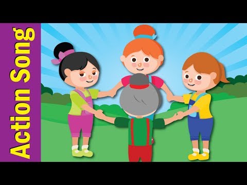 Around a Circle | Action Songs for Kids | Kindergarten, Preschool & ESL | Fun Kids English