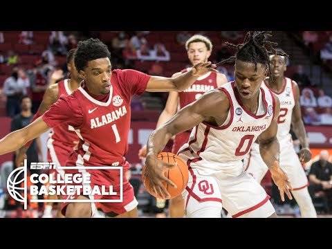 俄克拉荷馬州在對陣第9名阿拉巴馬州的比賽中創造了歷史 [精彩內容] - ESPN大學籃球頻道 (Oklahoma makes history in win vs. No. 9 Alabama [HIGHLIGHTS] | ESPN College Basketball)