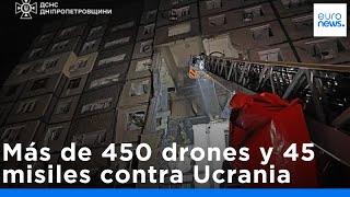 Rusia lanza un ataque masivo contra Ucrania con 450 drones y 45 misiles