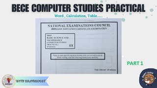 Junior Waec (BECE) Computer Science Practical | Episode 1