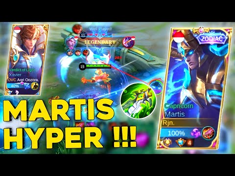 MARTIS HYPER! DUO BANTAI PARA PUBLIK DI RANKED! | GAMEPLAY TOP GLOBAL MARTIS INDONESIA - MLBB