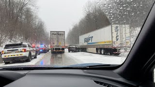 Thankful We Weren't In This Vehicle Pile Up On Interstate 80