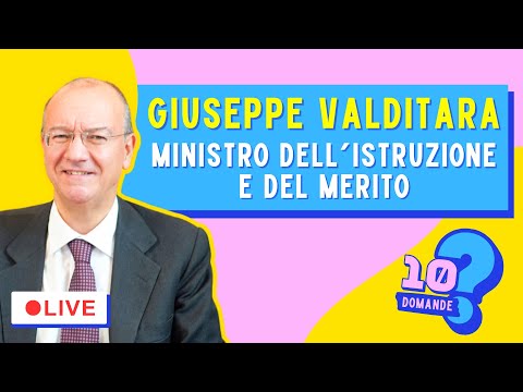 10 domande con Giuseppe Valditara, Ministro dell’Istruzione e del Merito