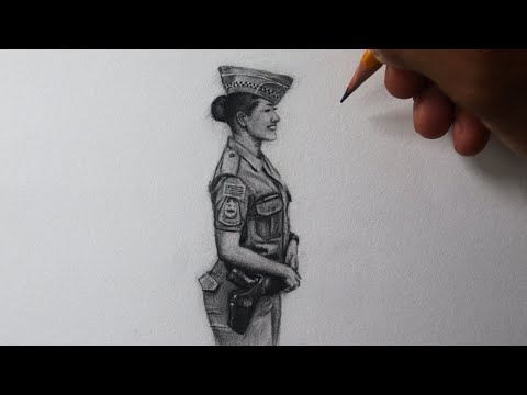 Como desenhar uma Policial Militar de São Paulo NARRADO